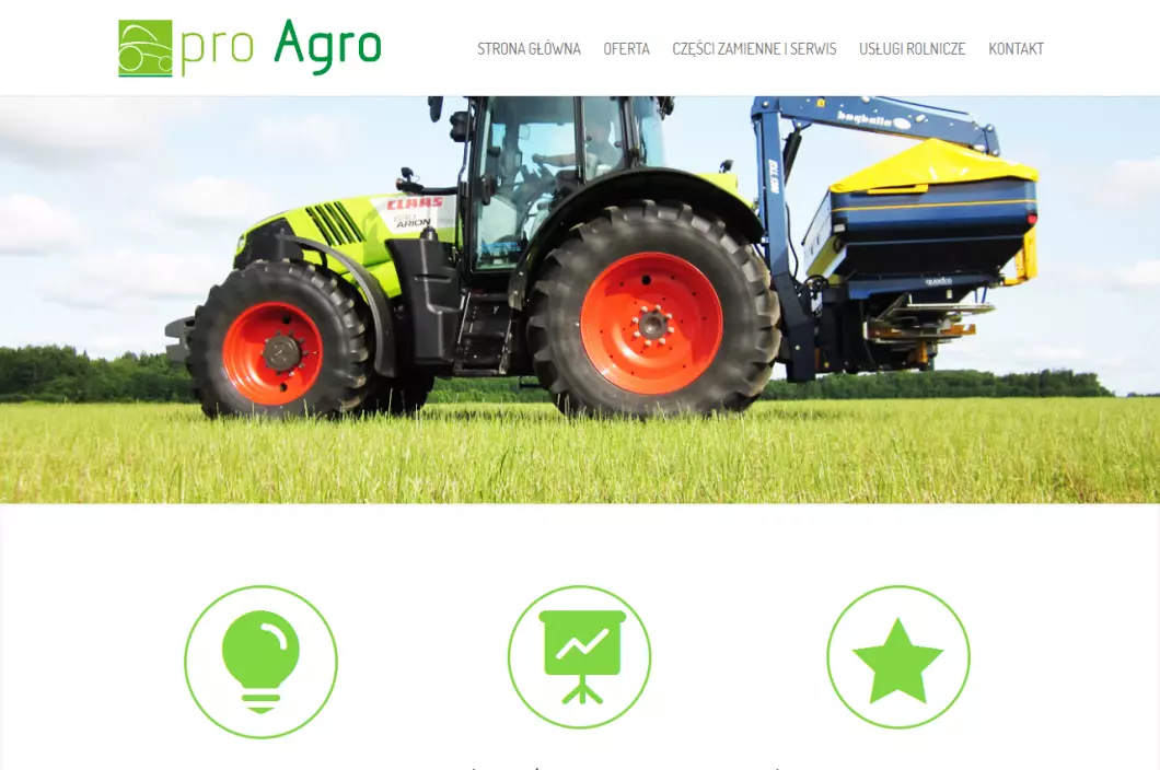 Sklep z częściami do maszyn rolniczych Pro Agro